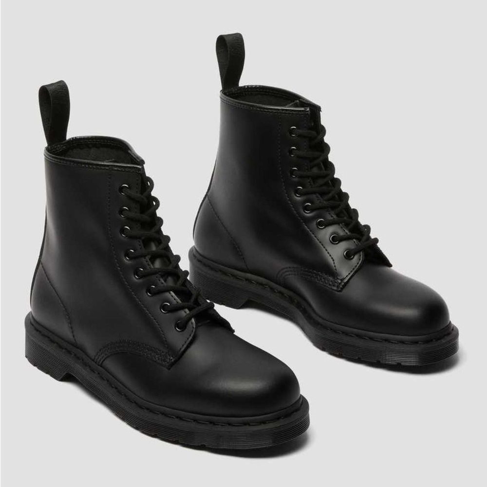 Dr Martens Classic Leather Combat Boots Mono Smooth Black 1460 Size 8 Women’s